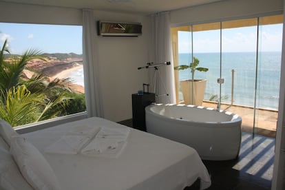 Habitación del hotel Kilombo Villas, en Sibaúma (Río Grande do Norte, Brasil).