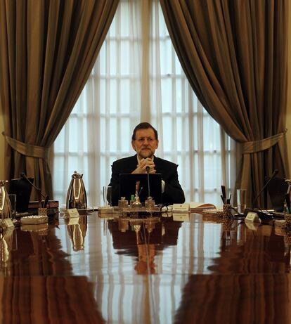 Rajoy, presidiendo el Consejo de Ministros.
