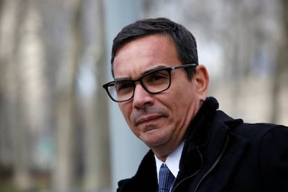 Adriano Juca, director legal de Odebrecht, a su salida este miércoles de un juzgado de Nueva York