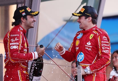 Charles Leclerc y Carlos Sainz