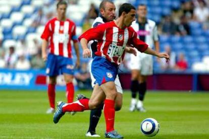 Maxi Rodríguez, en un momento del encuentro entre el Atlético y el West Bromwich Albion.