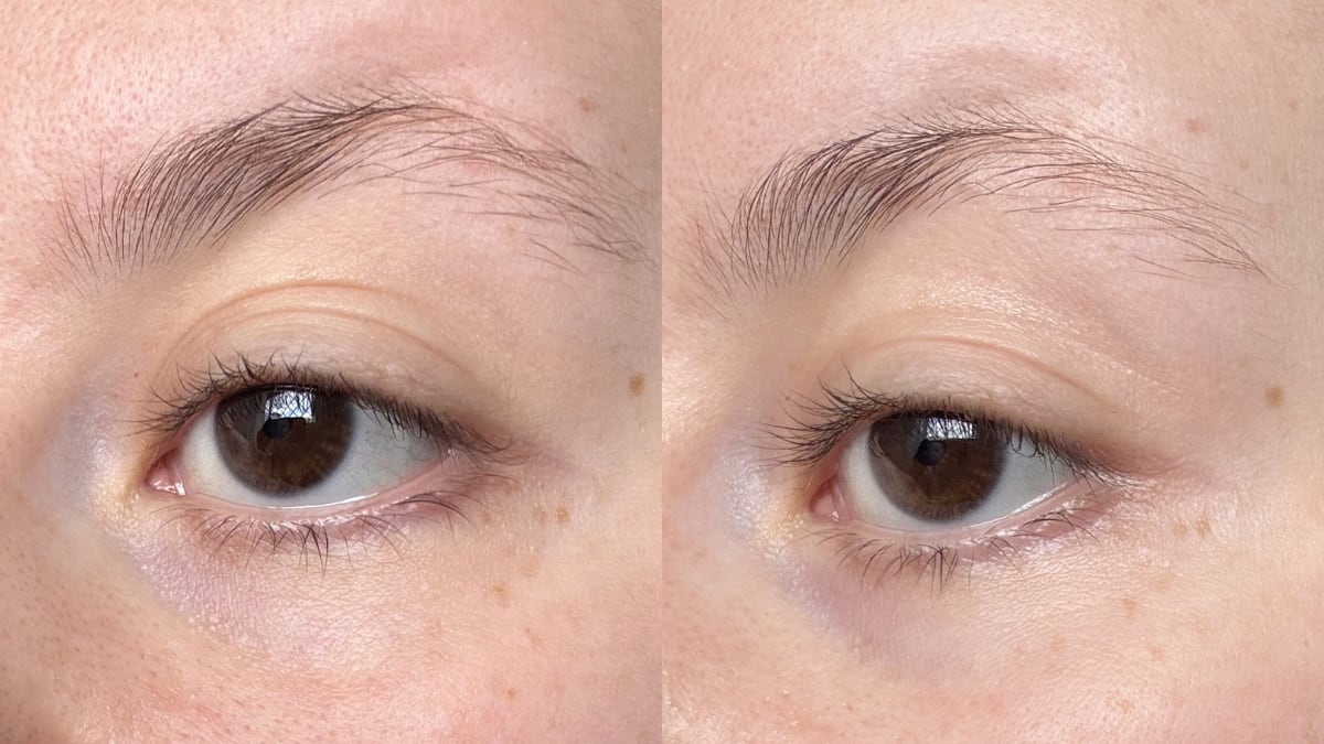 Mis ojos antes y después de probar los restoring purple eye masks de Grace & Stella.