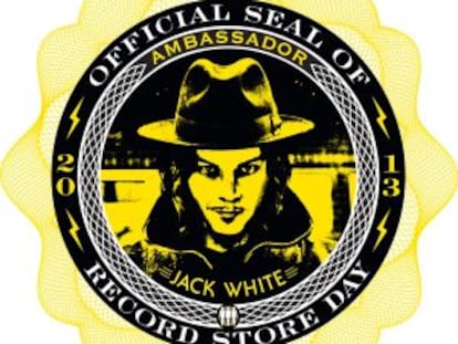 El banner del Record Store day con su embajador, Jack White