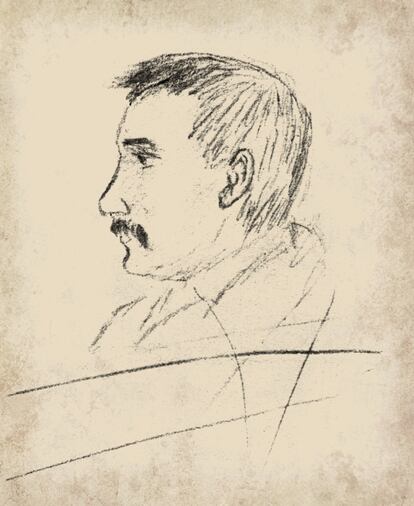 Benito Pérez Galdós ejecutó este autorretrato en 1860, antes de su viaje a Madrid.