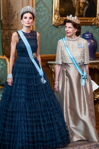La reina Letizia y la reina Silvia.