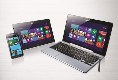 M&oacute;viles y tabletas de Samsung con sistema Windows 8.