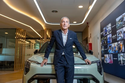Emilio Herrera, presidente de Kia Iberia, fotografiado en la sede de la compañía en Alcobendas.