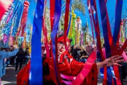 Ambiente de fiesta en las calles de São Paulo durante el festival de Tanabata, celebrado a mediados del pasado mes de julio. 