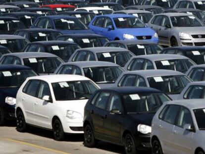 Coches manufacturados en la fábrica de Volkswagen de Pamplona