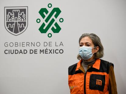 Florencia Serranía, exdirectora del Metro, durante una conferencia de prensa el 4 de mayo de 2021, en Ciudad de México.