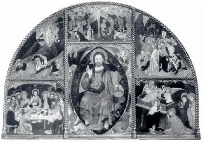 Retablo dedicado a la vida de Jesucristo pintado por Lluis Borrassà en 1404 para la iglesia de Sant Salvador de Guardiola. / FUNDACIÓN JULIO MUÑOZ RAMONET