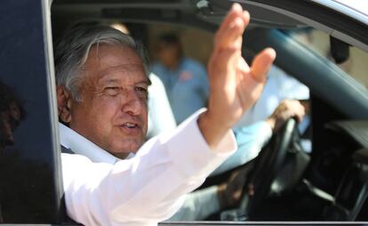 El presidente de México, López Obrador, durante un encuentro en Mérida (Yucatán).