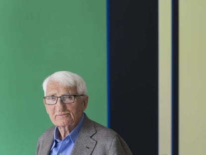 El filósofo Jürgen Habermas, retratado en 2018 en su casa de Baviera (Alemania).