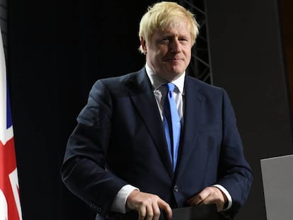 Boris Johnson durante o G7 em Biarritz.