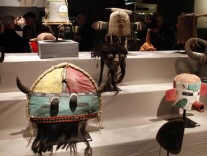 Conjunto de máscaras Hopi, llamadas Katsinam