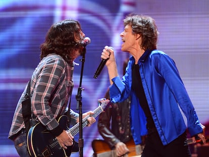 Dave Grohl y Mick Jagger, en un concierto de los Rolling Stones en 2013.