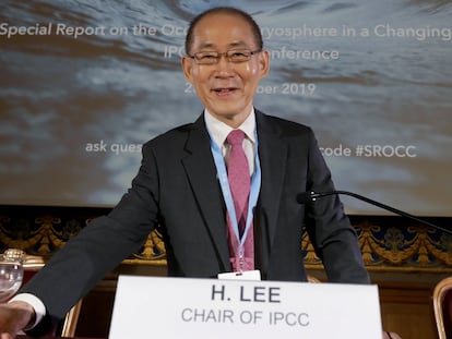 El presidente del IPCC, Hoesung Lee, en septiembre de 2019 en Mónaco.