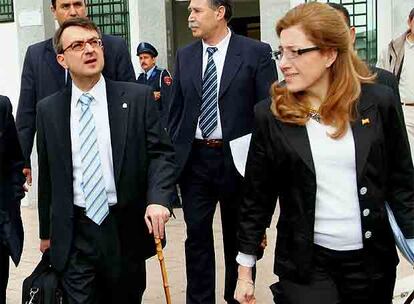 El juez de la Audiencia Nacional Juan del Olmo, junto a la fiscal Olga Sánchez.