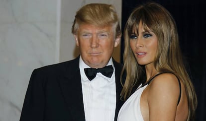 Donald Trump e sua esposa Melania no Jantar dos Correspondentes, em 2011.