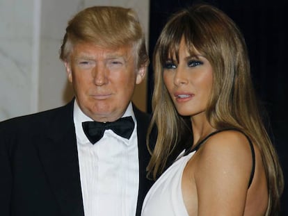 Donald Trump e sua esposa Melania no Jantar dos Correspondentes, em 2011.