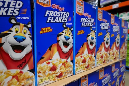 Cajas de cereales de Kellogg's en una imagen de archivo.
