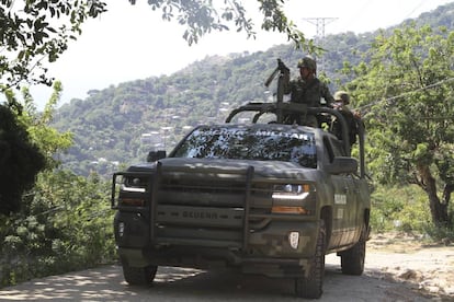 Militares en tareas de seguridad en Guerrero.