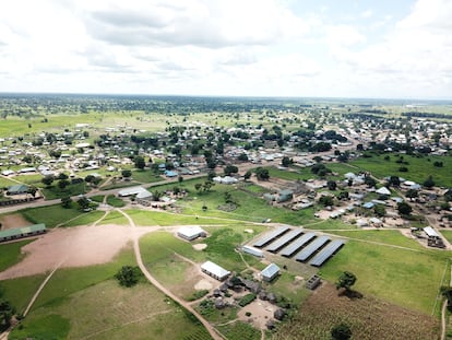 Una mini-red cerrada puesta en marcha por la REA en Shimankar, una comunidad aislada en el centro de Nigeria.