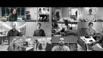 Científicos pertenecientes a BBVA Data&Analytics, en un vídeo promocional, para incorporar talentos al grupo.
