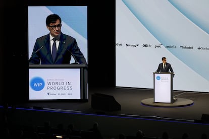 El ‘president’ Illa reivindica “los principios multilaterales y los valores” de Europa en la apertura del World in Progress 
