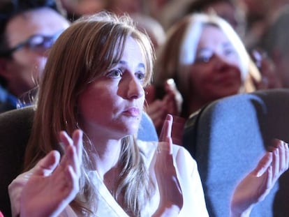 Tania S&aacute;nchez en un acto en Madrid.