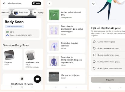 Pasos para crear objetivos en una báscula Withings