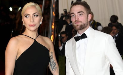 La cantante Lady Gaga y el actor Robert Pattinson. 