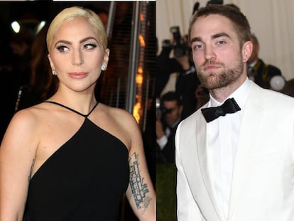 La cantante Lady Gaga y el actor Robert Pattinson. 