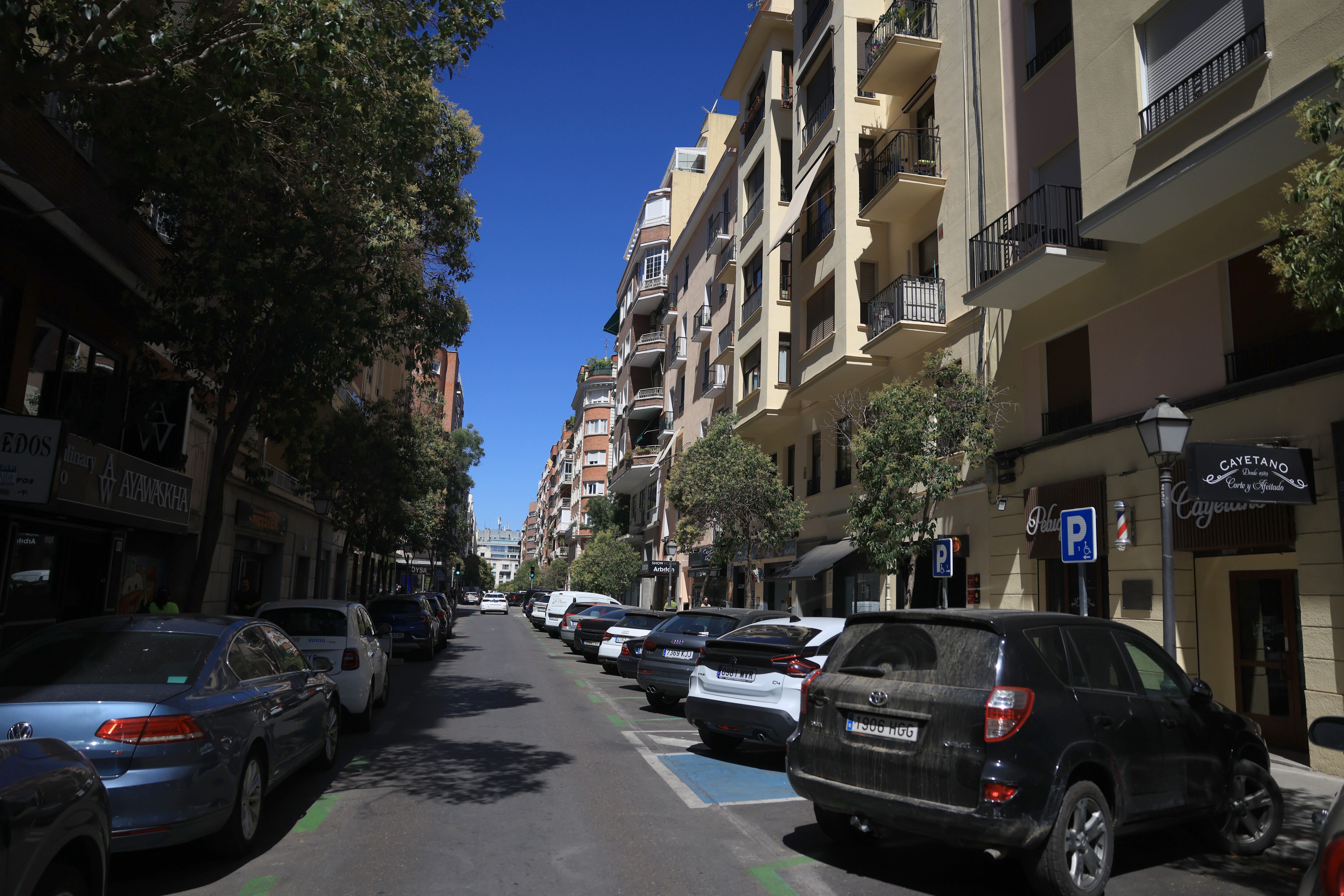 Vista de la  calle Duque de Sesto en Madrid. 