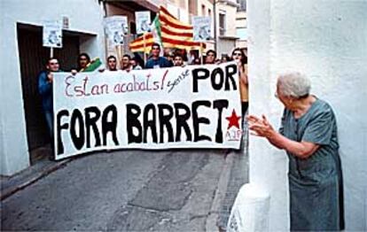 Un momento de la manifestación de ayer en Pego.