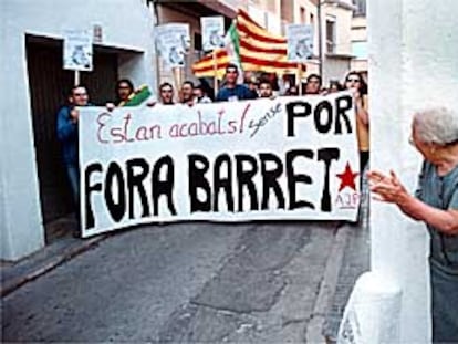 Un momento de la manifestación de ayer en Pego.