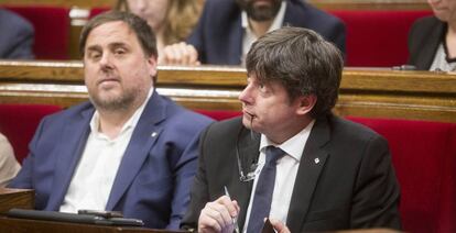 Oriol Junqueras y Carles Puigdemont.