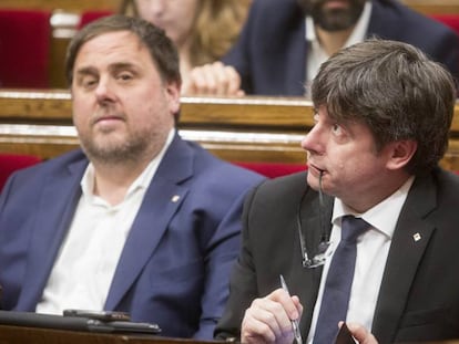 Oriol Junqueras i Carles Puigdemont.