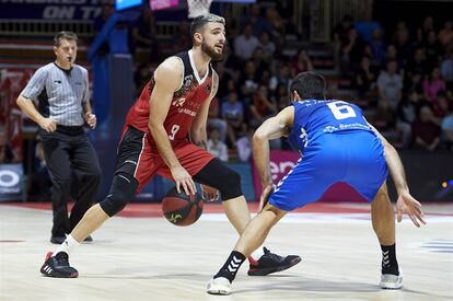 Francis Alonso, en un partido con el Fuenlabrada.