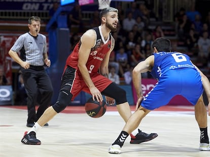 Francis Alonso, en un partido con el Fuenlabrada.