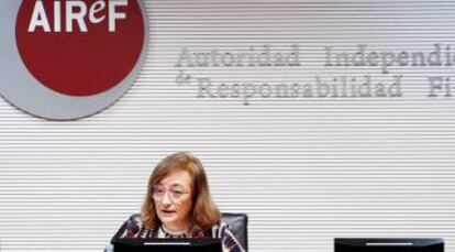 La presidenta de la Autoridad Independiente de Responsabilidad Fiscal (AIReF), Cristina Herrero.