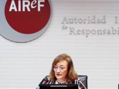 La presidenta de la Autoridad Independiente de Responsabilidad Fiscal (AIReF), Cristina Herrero.