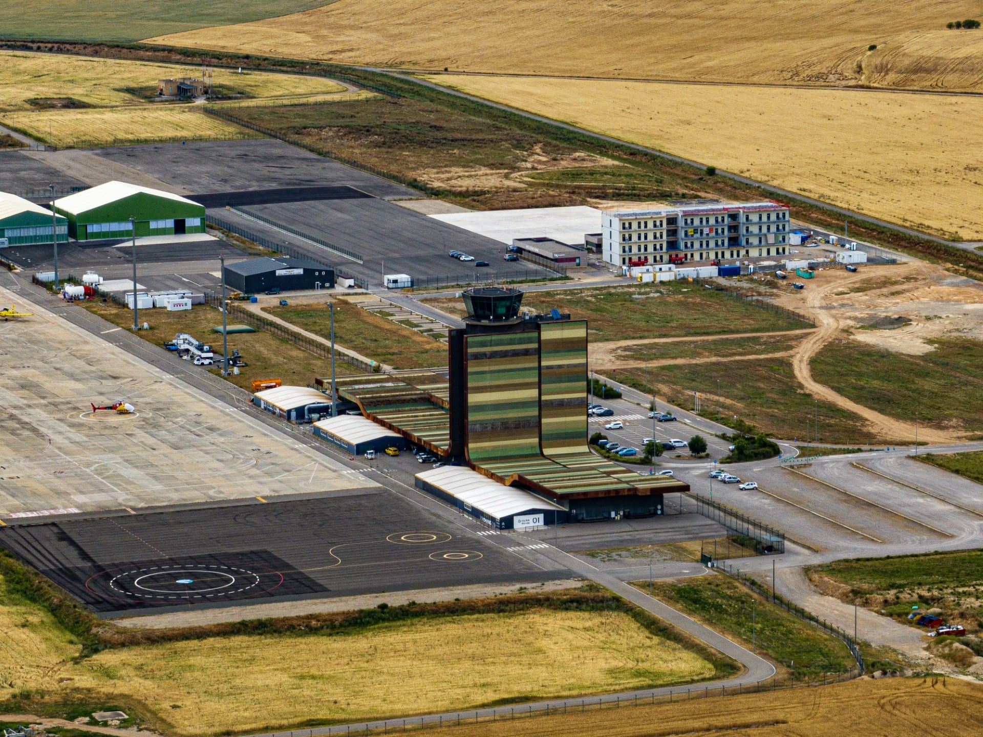 Una imagen aerea del aeropuerto Lleida-Alguaire