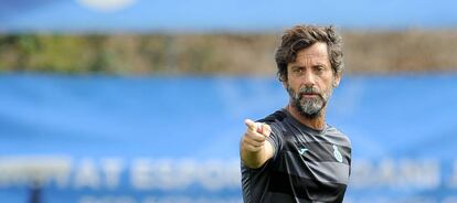 Quique Sánchez Flores, en una sesión de esta temporada.