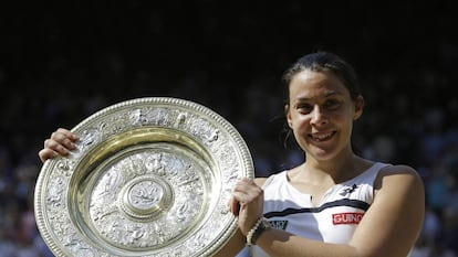 Marion Bartoli cuando gan&oacute; Wimbledon en 2013.