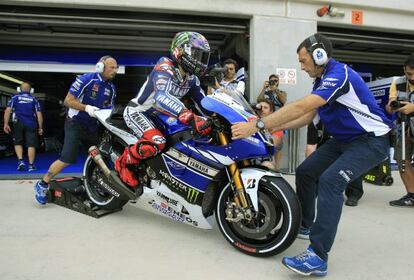 Jorge Lorenzo, en Alcañiz (Teruel).