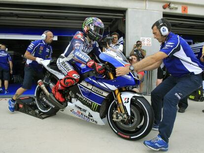 Jorge Lorenzo, en Alcañiz (Teruel).