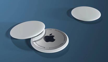 Diseño de concepto de las Airtags de Apple.