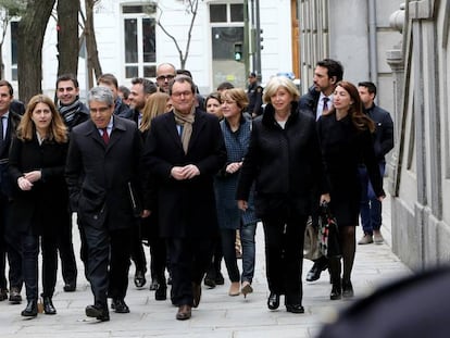Francesc Homs i Artur Mas arriben al Suprem.