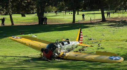 La avioneta que pilotaba el actor.